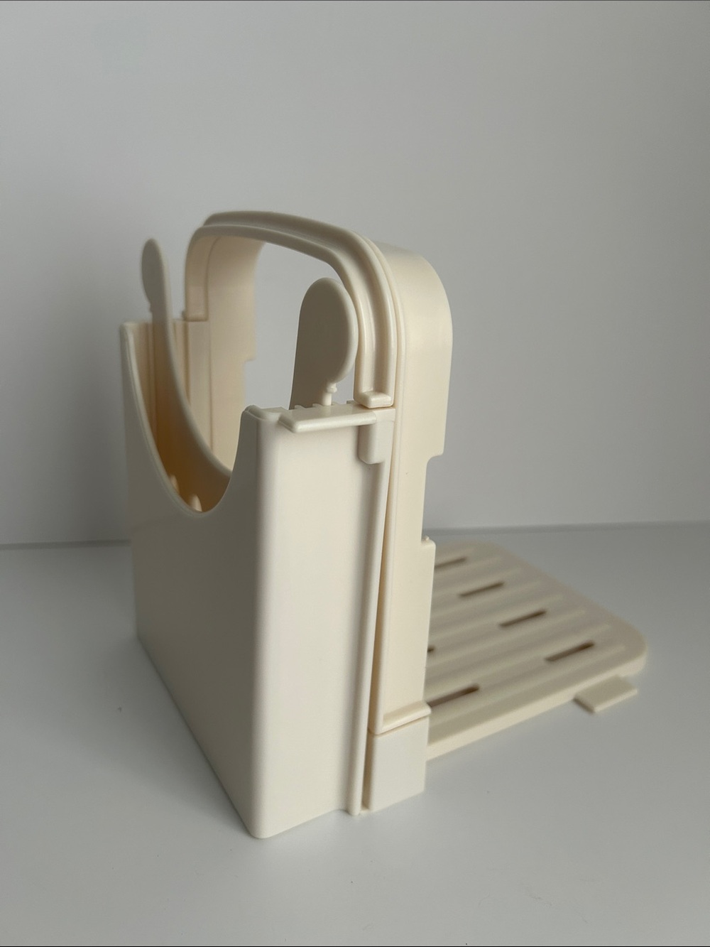 Cream Adjustable Plastic Bread Slicer Four width  - Home Organizer